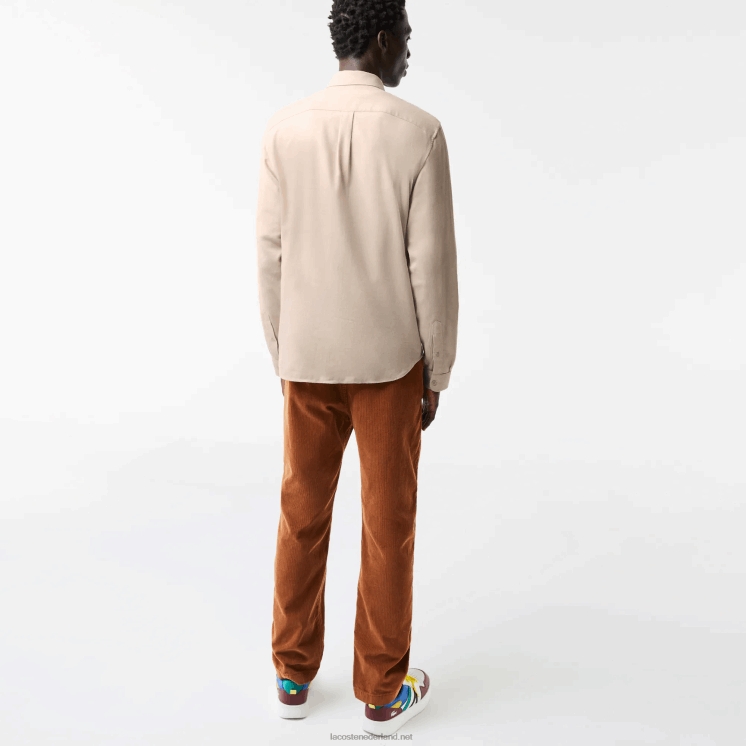 Lacoste Flanellen overhemd met normale pasvorm 0828H1654 beige zwart ub7 Heren