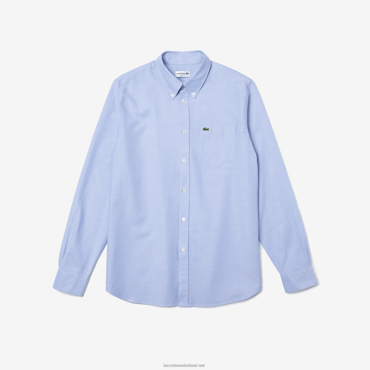 Lacoste Oxford-katoenen overhemd met normale pasvorm 0828H1466 blauwe hbp Heren