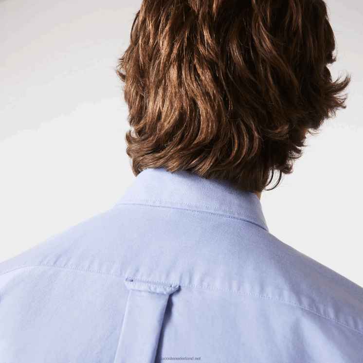 Lacoste Oxford-katoenen overhemd met normale pasvorm 0828H1466 blauwe hbp Heren