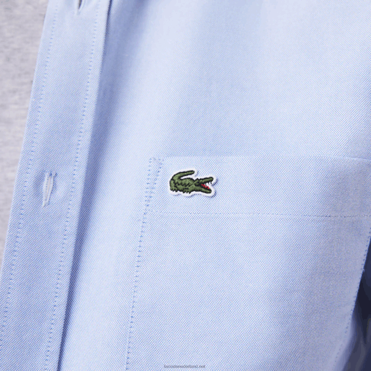 Lacoste Oxford-katoenen overhemd met normale pasvorm 0828H1466 blauwe hbp Heren