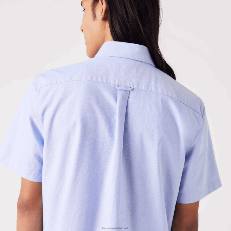 Lacoste Oxford-katoenen overhemd met normale pasvorm 0828H1527 blauwe hbp Heren
