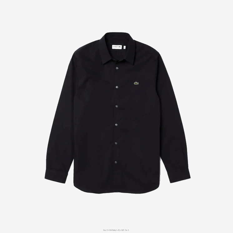 Lacoste Slim-fit overhemd van popeline stretchkatoen 0828H1487 marineblauw hde Heren