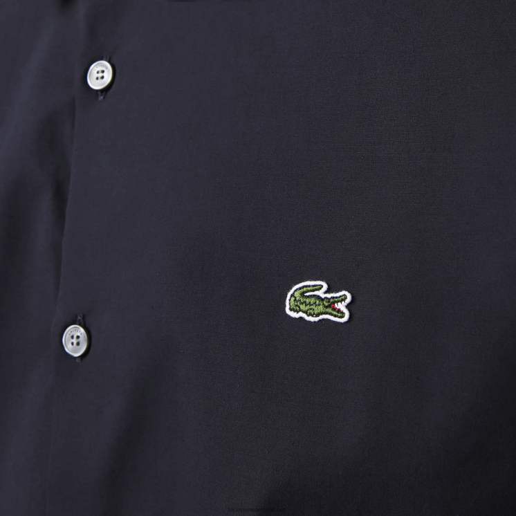 Lacoste Slim-fit overhemd van popeline stretchkatoen 0828H1487 marineblauw hde Heren