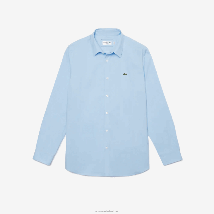 Lacoste Slim-fit overhemd van popeline stretchkatoen 0828H1489 blauwe hbp Heren