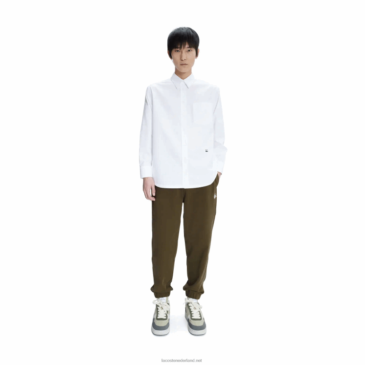 Lacoste a.p.c. relaxed fit katoenen overhemd 0828H1631 wit 001 Heren