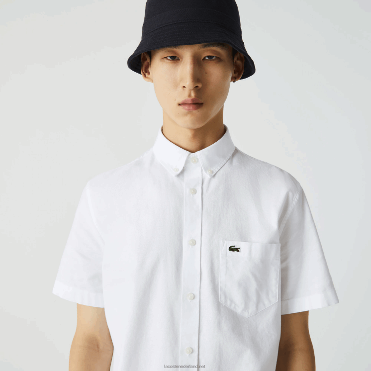 Lacoste katoenen overhemd met normale pasvorm 0828H450 wit 001 Heren