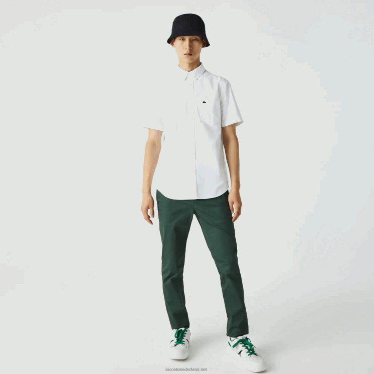 Lacoste katoenen overhemd met normale pasvorm 0828H450 wit 001 Heren