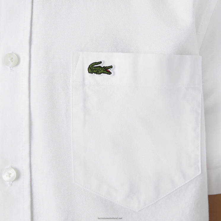 Lacoste katoenen overhemd met normale pasvorm 0828H450 wit 001 Heren