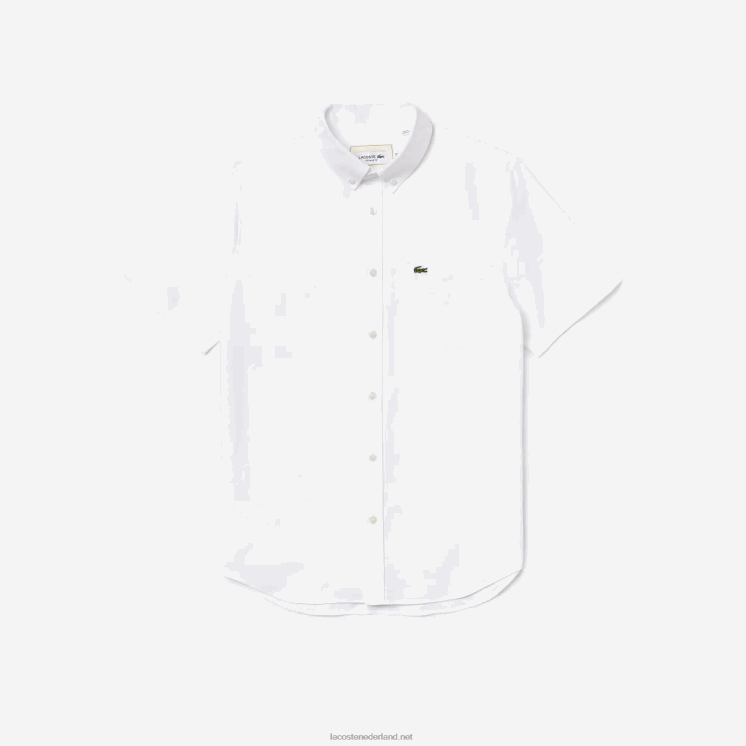 Lacoste katoenen overhemd met normale pasvorm 0828H450 wit 001 Heren