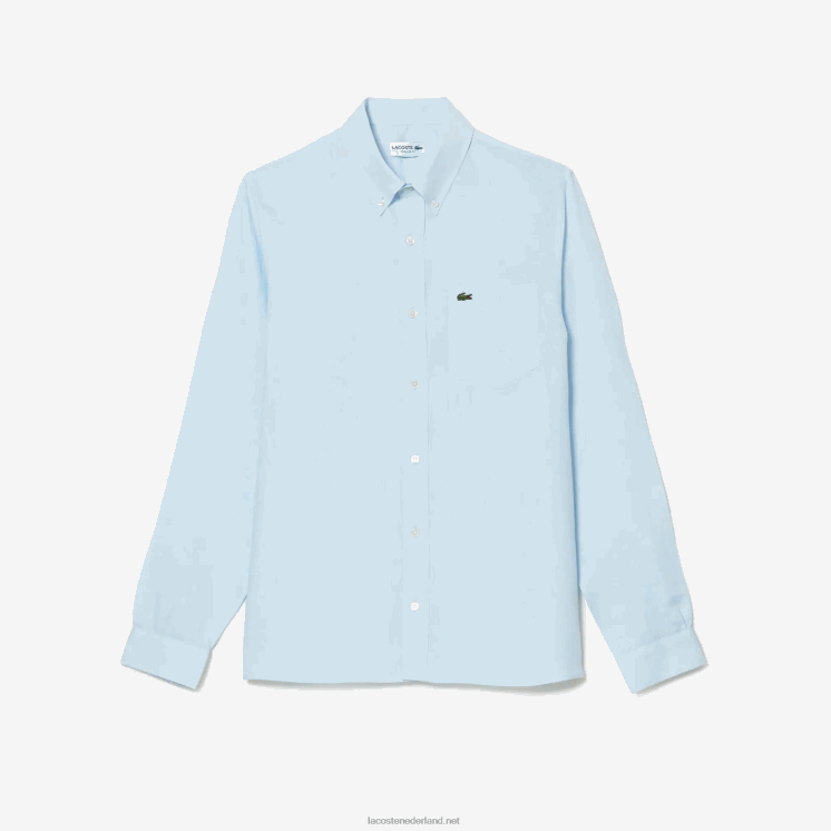 Lacoste linnen overhemd 0828H468 lichtblauw t01 Heren
