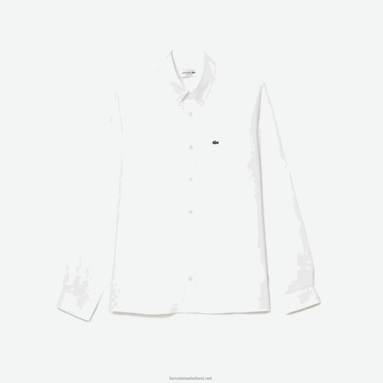 Lacoste linnen overhemd 0828H469 wit 001 Heren