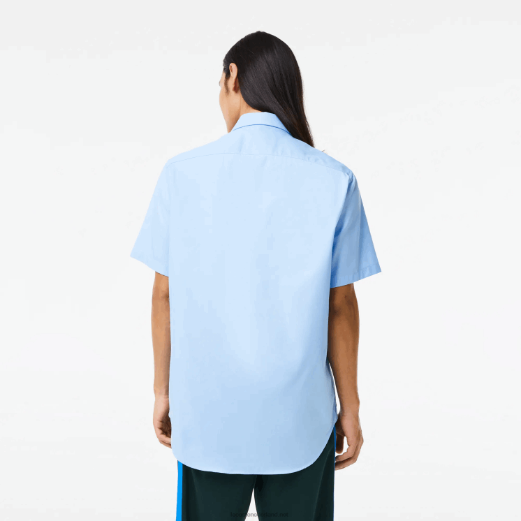 Lacoste regular fit overhemd van effen katoen 0828H1562 blauwe hbp Heren