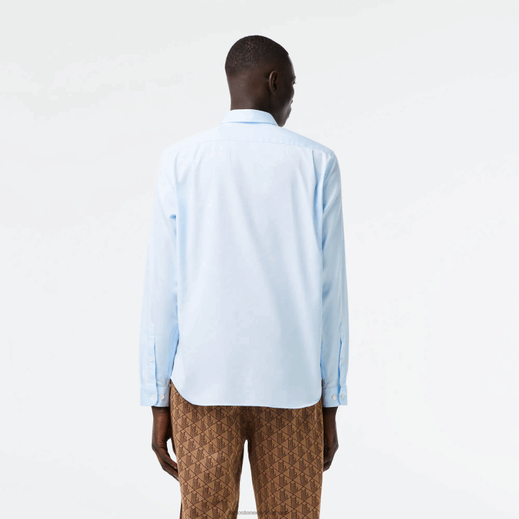 Lacoste regular fit overhemd van premium katoen 0828H1493 blauwe hbp Heren