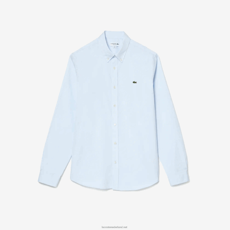 Lacoste regular fit overhemd van premium katoen 0828H1493 blauwe hbp Heren