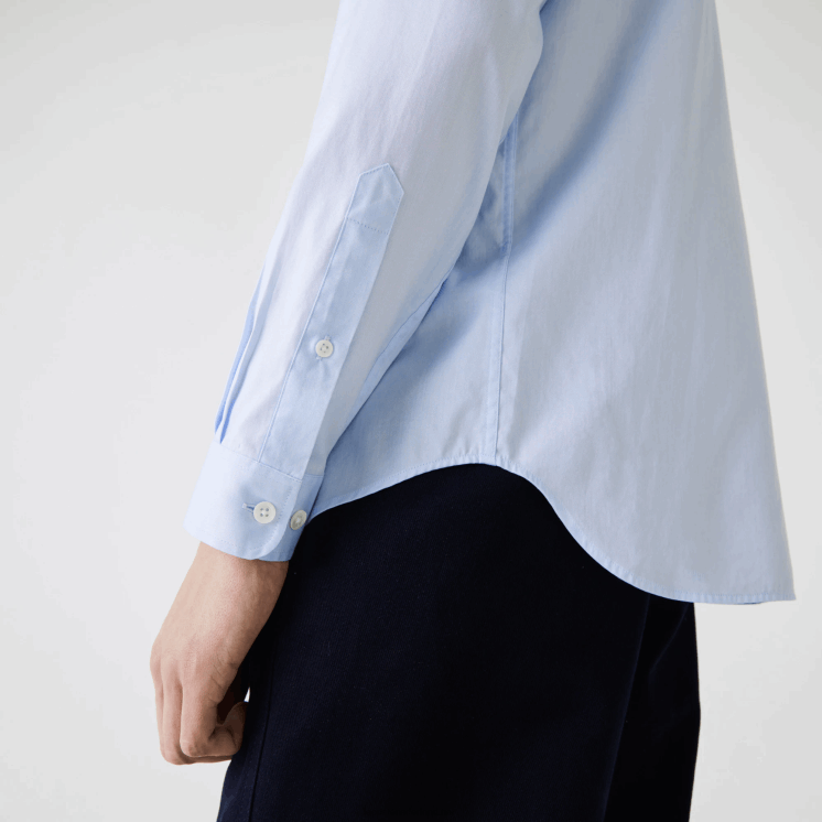 Lacoste regular fit overhemd van premium katoen 0828H1493 blauwe hbp Heren