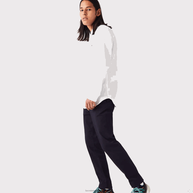 Lacoste regular fit overhemd van premium katoen 0828H1494 wit 001 Heren