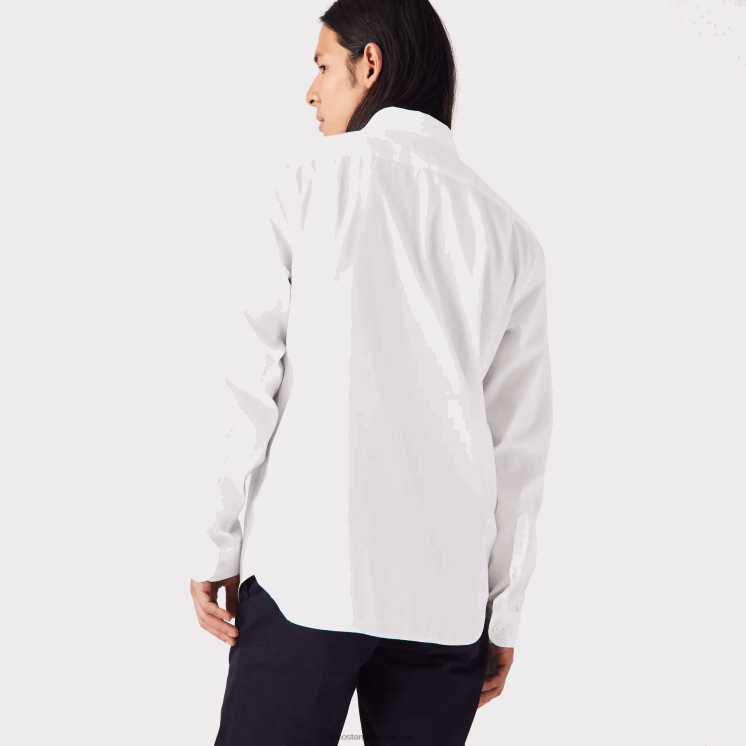 Lacoste regular fit overhemd van premium katoen 0828H1494 wit 001 Heren