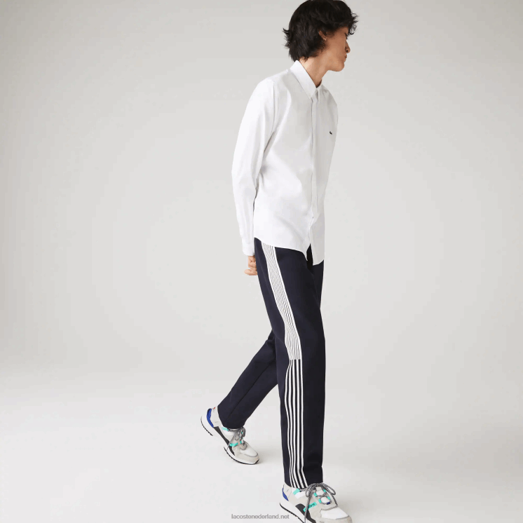 Lacoste regular fit overhemd van premium katoen 0828H1494 wit 001 Heren
