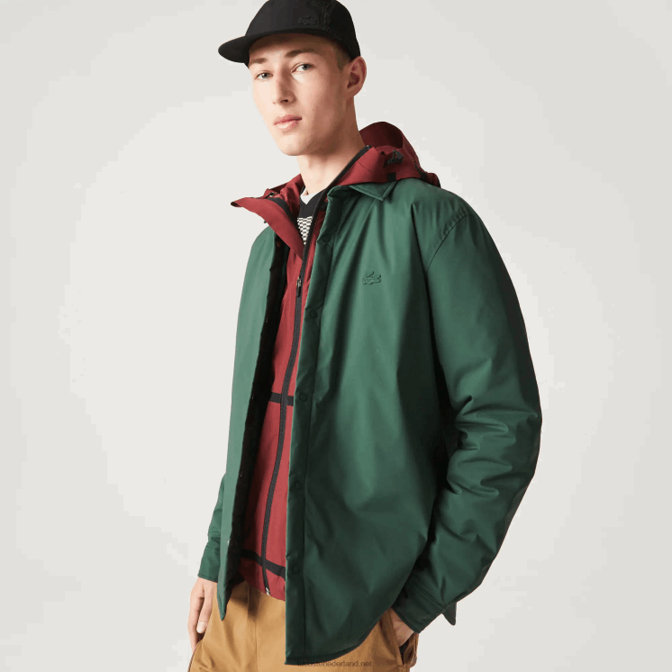 Lacoste waterafstotend overshirt 0828H1570 groen 5hx Heren