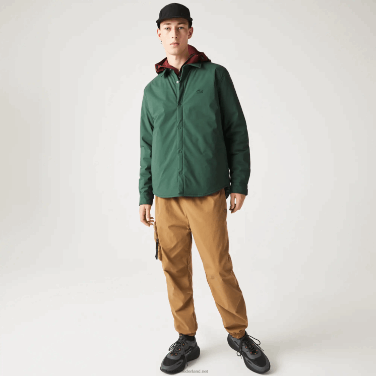 Lacoste waterafstotend overshirt 0828H1570 groen 5hx Heren