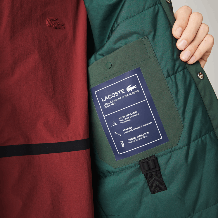 Lacoste waterafstotend overshirt 0828H1570 groen 5hx Heren
