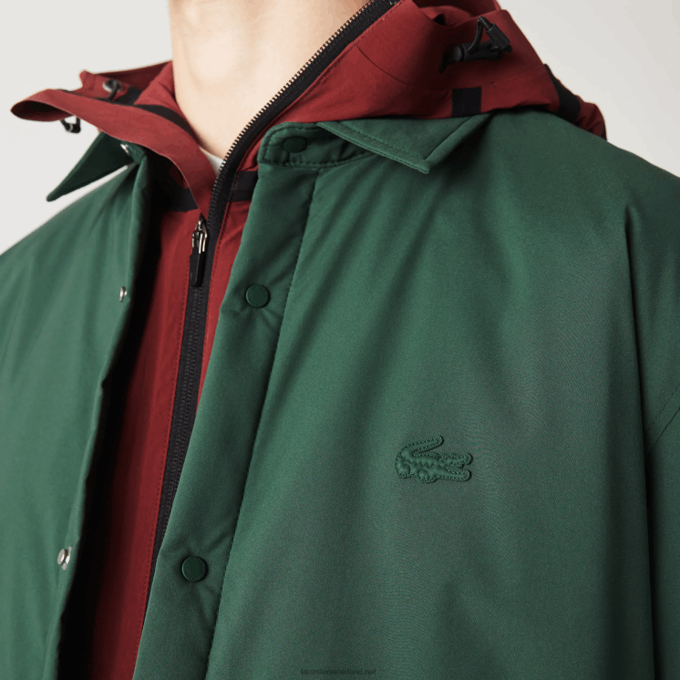 Lacoste waterafstotend overshirt 0828H1570 groen 5hx Heren