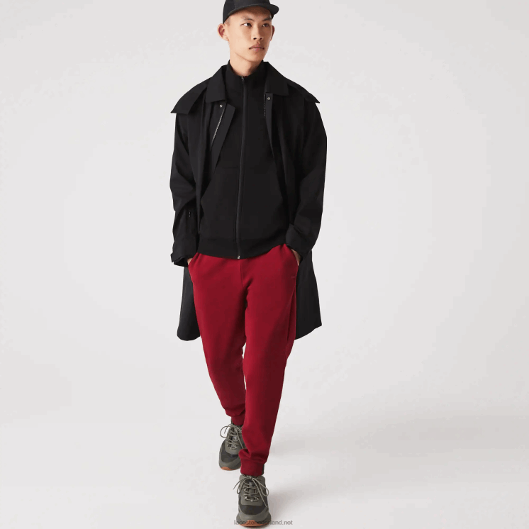 Lacoste afneembare capuchon knielange waterafstotende parka 0828H1273 zwart 031 Heren