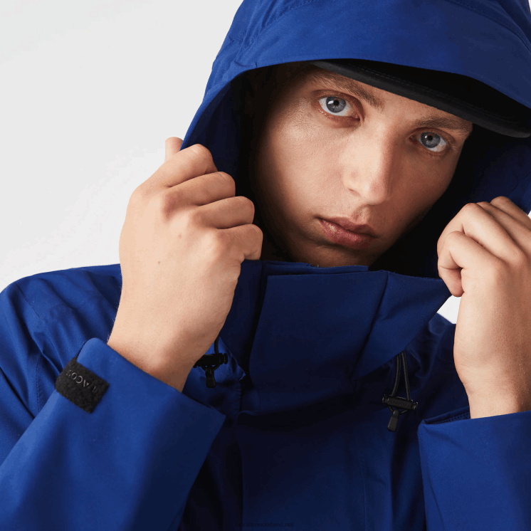Lacoste waterafstotende gewatteerde parka 0828H1308 blauwe bdm Heren