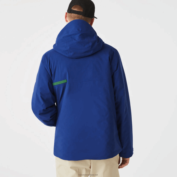 Lacoste waterafstotende gewatteerde parka 0828H1308 blauwe bdm Heren