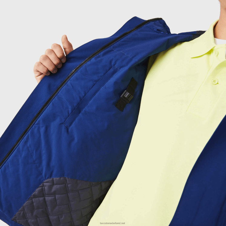 Lacoste waterafstotende gewatteerde parka 0828H1308 blauwe bdm Heren