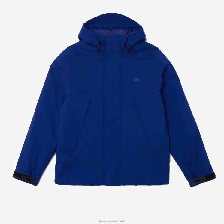 Lacoste waterafstotende gewatteerde parka 0828H1308 blauwe bdm Heren