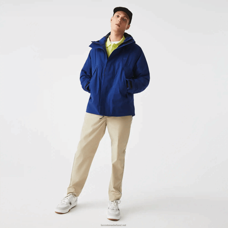 Lacoste waterafstotende gewatteerde parka 0828H1308 blauwe bdm Heren