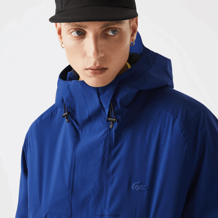 Lacoste waterafstotende gewatteerde parka 0828H1308 blauwe bdm Heren