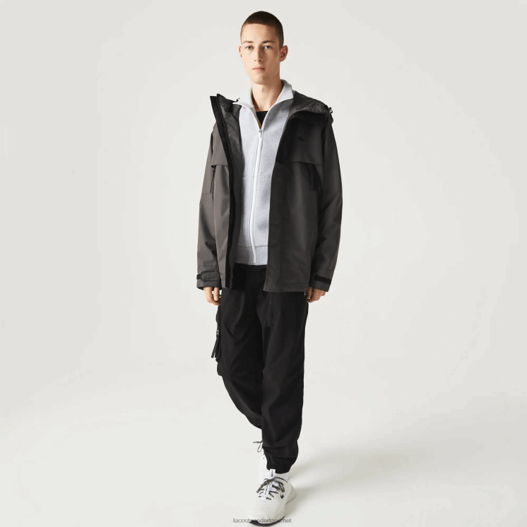 Lacoste waterafstotende parka 0828H1257 zwart 031 Heren