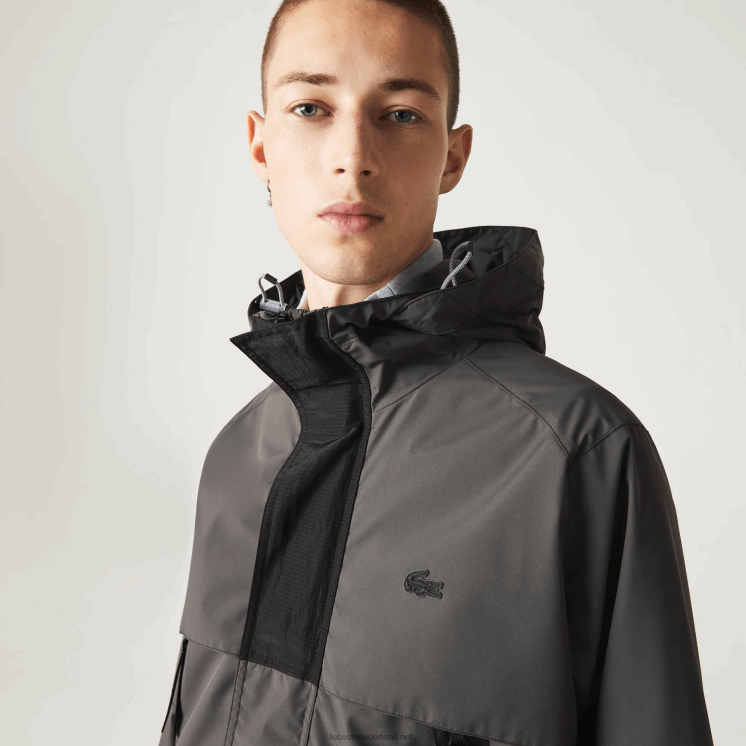 Lacoste waterafstotende parka 0828H1257 zwart 031 Heren