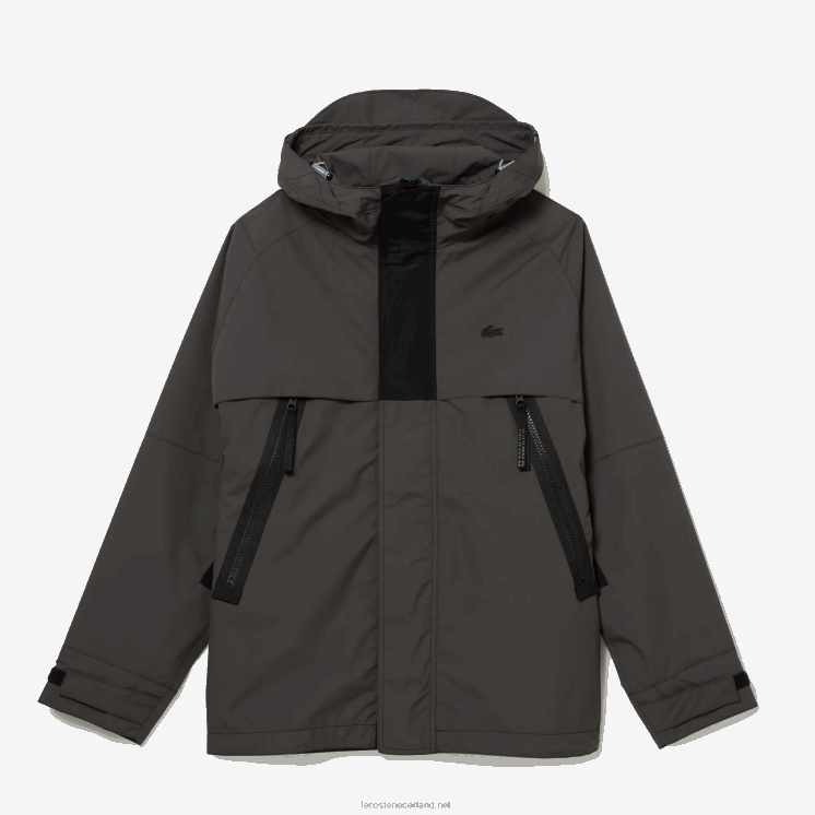 Lacoste waterafstotende parka 0828H1257 zwart 031 Heren