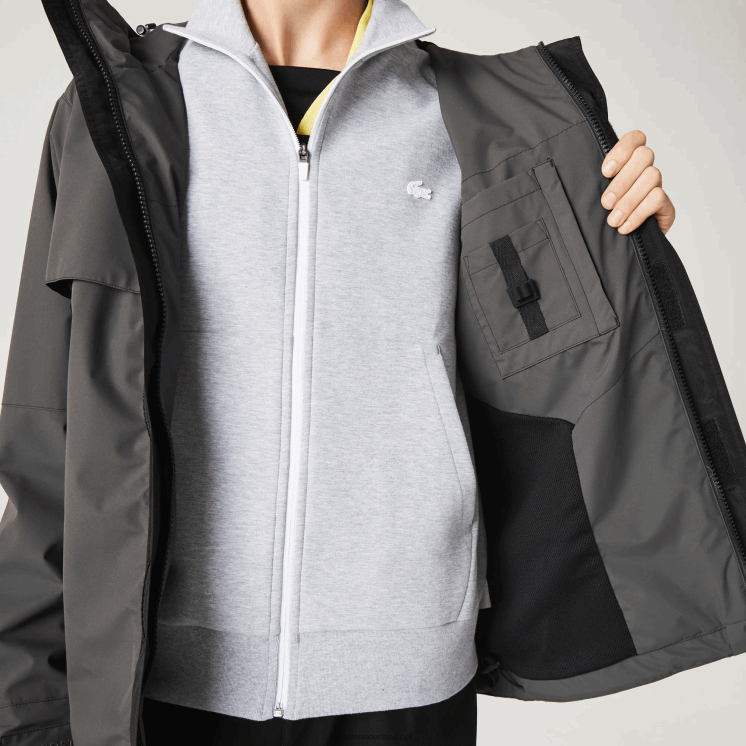 Lacoste waterafstotende parka 0828H1257 zwart 031 Heren