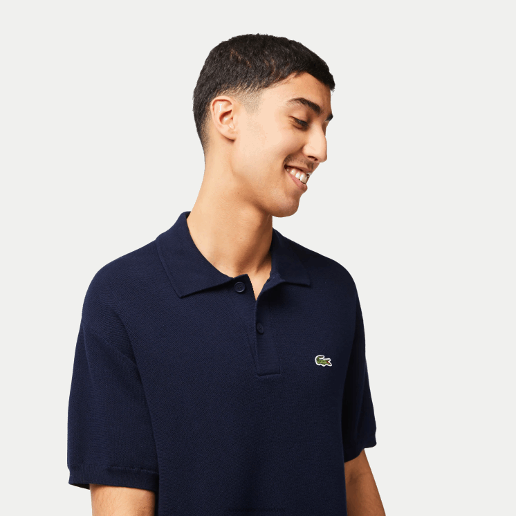 Lacoste Gestreepte polo van biologisch katoen 0828H440 marineblauw 423 Heren