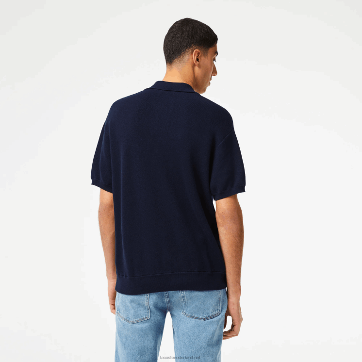 Lacoste Gestreepte polo van biologisch katoen 0828H440 marineblauw 423 Heren