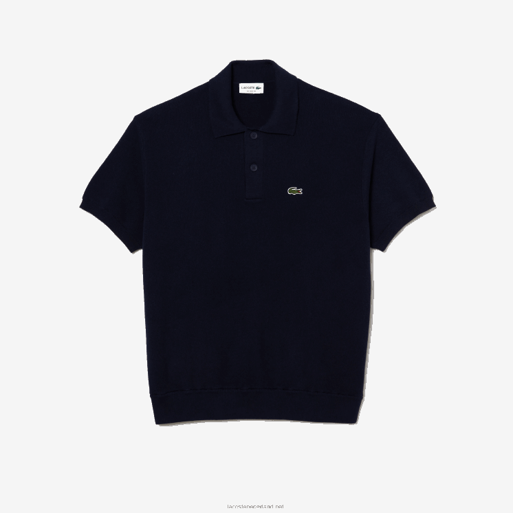 Lacoste Gestreepte polo van biologisch katoen 0828H440 marineblauw 423 Heren