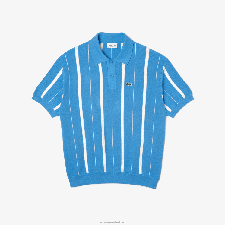Lacoste Gestreepte polo van biologisch katoen 0828H441 blauw wit kl Heren