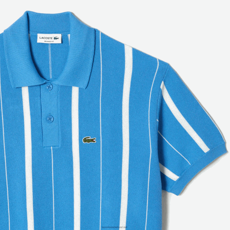 Lacoste Gestreepte polo van biologisch katoen 0828H441 blauw wit kl Heren