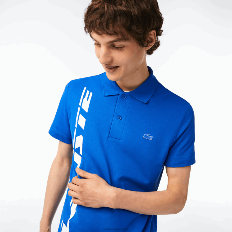Lacoste Pique polo met normale pasvorm 0828H625 blauw k1q Heren