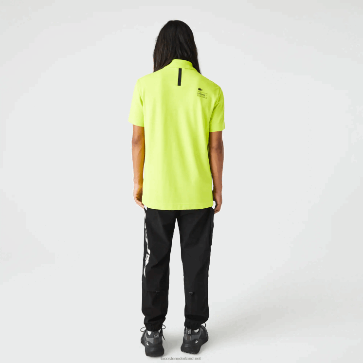 Lacoste Pique polo met normale pasvorm 0828H627 geel 90v Heren