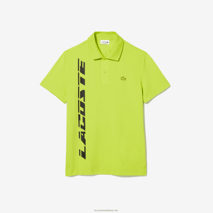 Lacoste Pique polo met normale pasvorm 0828H627 geel 90v Heren