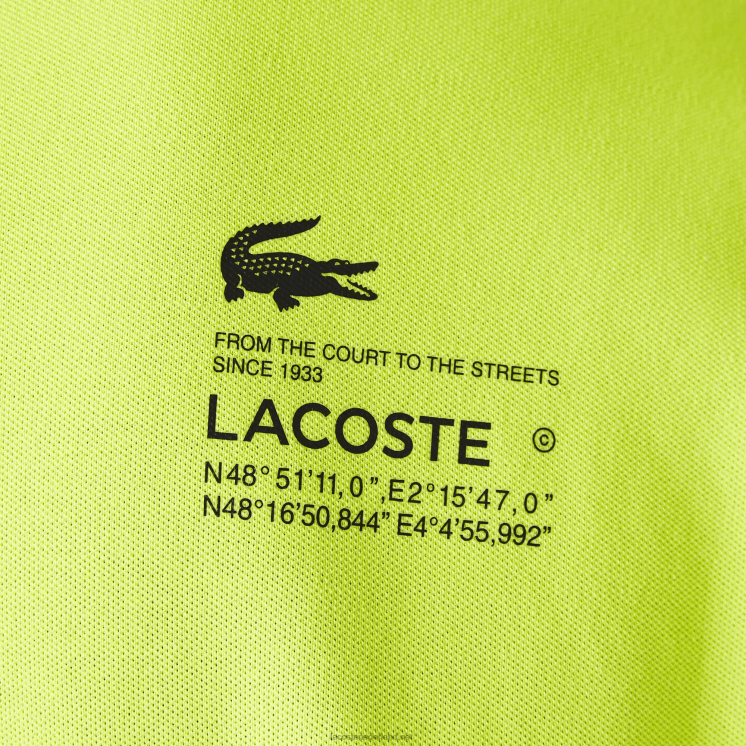 Lacoste Pique polo met normale pasvorm 0828H627 geel 90v Heren