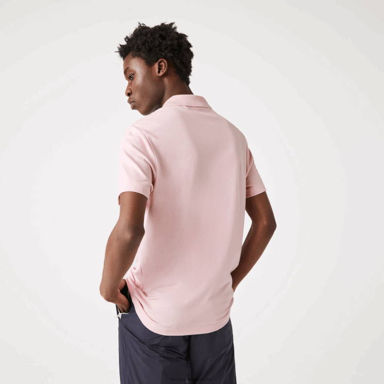 Lacoste Regular-fit polo van biologisch katoen met stretch 0828H932 roze hcq Heren