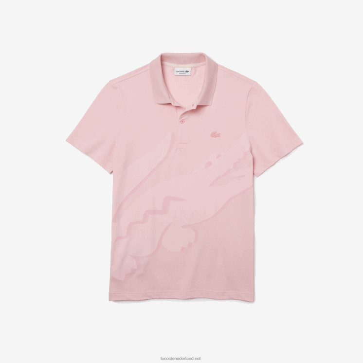 Lacoste Regular-fit polo van biologisch katoen met stretch 0828H932 roze hcq Heren