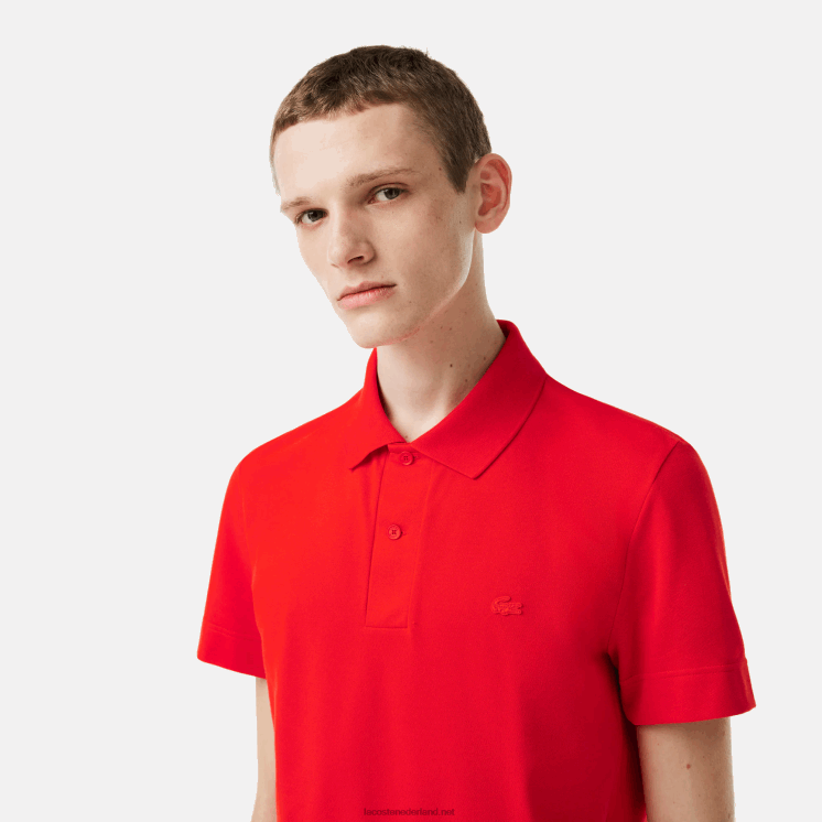 Lacoste actieve beweging ademend katoen piqué polo 0828H172 rode s5h Heren