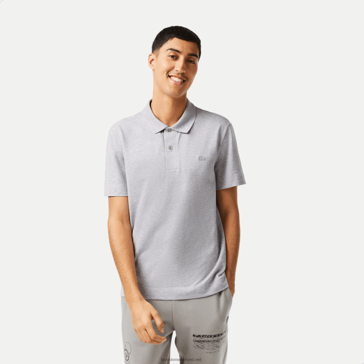 Lacoste actieve beweging ademend katoen piqué polo 0828H175 grijze chine ca Heren